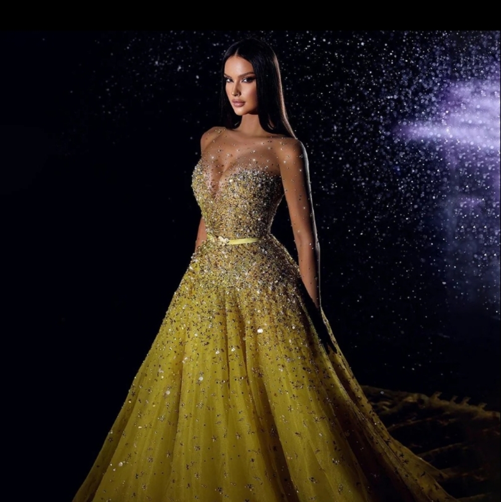 Yellow Long Sleeve Dress